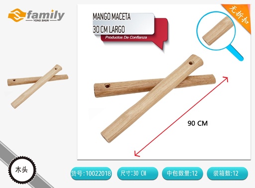 [10022018] Mango maceta 30 cm - Decoración de madera