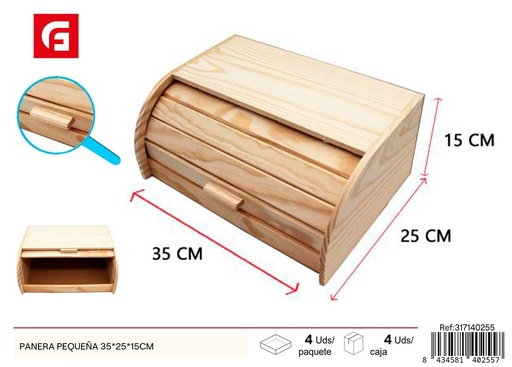 [317140255] Panera pequeña 35x25x15cm para almacenamiento de pan