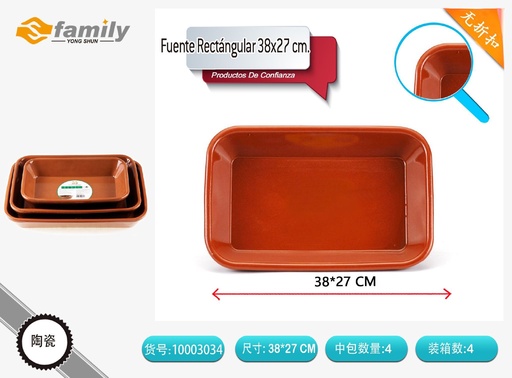[10003034] Fuente rectangular 38x27 cm - Utensilios de cocina