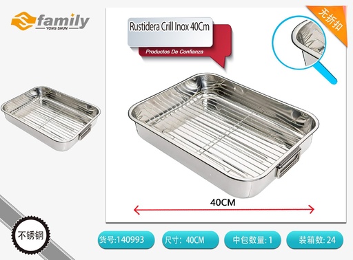[140993] Rustidera grill de acero inoxidable 40 - Utensilios de cocina