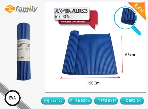 [141072] Alfombra multiusos antideslizante 65x150cm azul para cocina