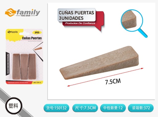 [150132] Cuñas para puertas (3 unidades) - Accesorios para el hogar y seguridad