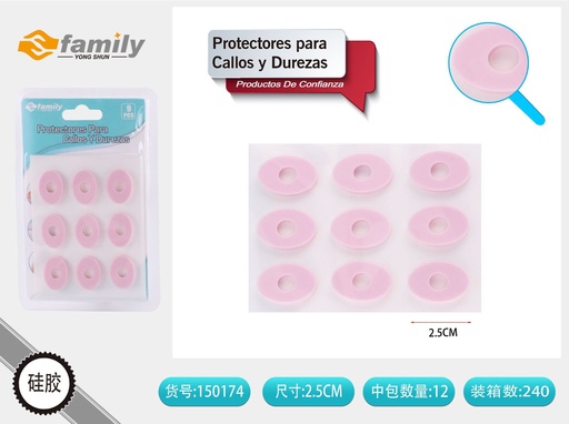 [150174] Protectores para Callos y Durezas Ovalados 9Pcs - Almohadillas para Pies
