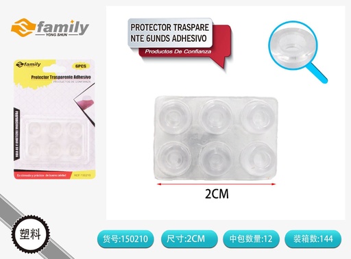 [150210] Protector transparente adhesivo 6unds para muebles y superficies