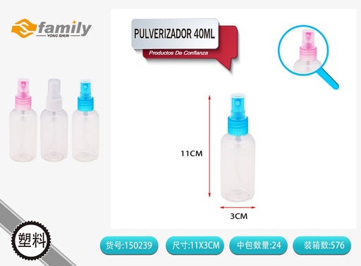 [150239] Pulverizador transparente 40ml