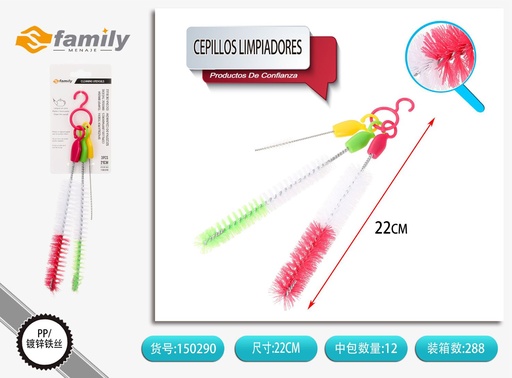 [150290] Cepillos limpiadores 3pcs para cocina