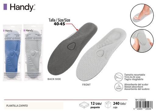 [150503] Plantilla de zapato de esponja para hombre - Accesorios de calzado