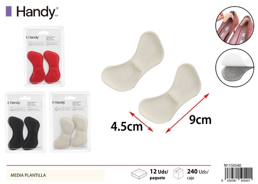 [150540] Media plantilla de espuma para talones, comodidad en zapatos