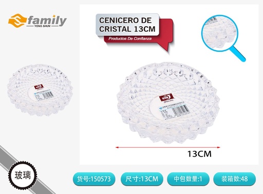 [317150573] Cenicero de cristal redondo 13 cm - Accesorios para fumar