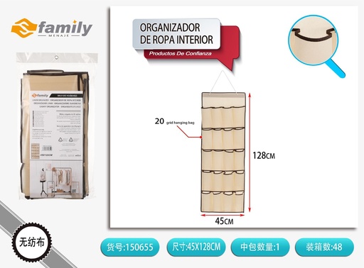 [150655] Organizador de ropa interior 40x128 cm - Artículos del hogar