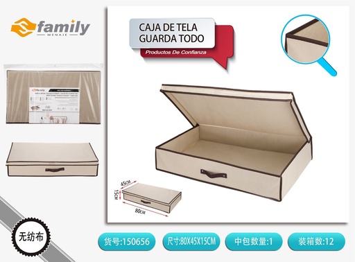 [150656] Caja de tela guarda todo 80x45x15cm para almacenamiento