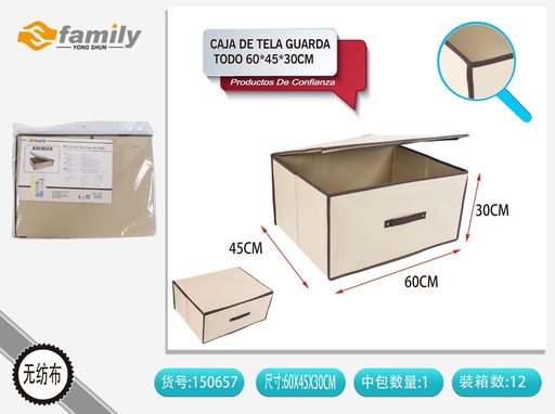 [150657] Caja de tela guarda todo de 60x45x30 cm - Almacenamiento