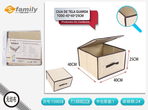 [150658] Caja de tela guarda todo 40x40x25cm - Artículos de almacenamiento