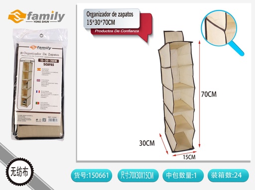 [150661] Organizador de zapatos de 5 niveles 15x30x70cm