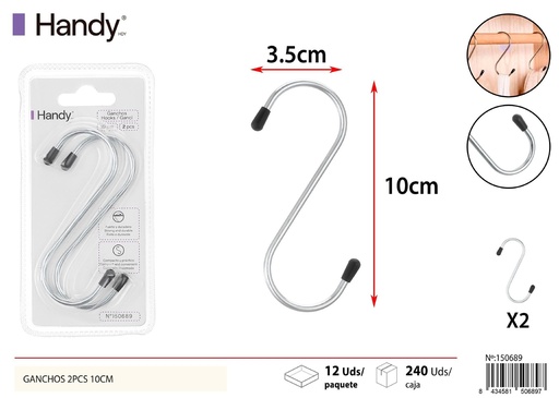 [150689] Ganchos 2 piezas 10 cm - Accesorios de ferretería