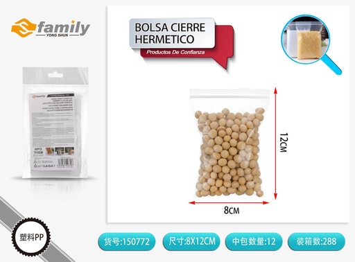 [150772] Bolsa de cierre hermético 80 x 120 mm 40 pcs - Bolsas para alimentos y almacenamiento