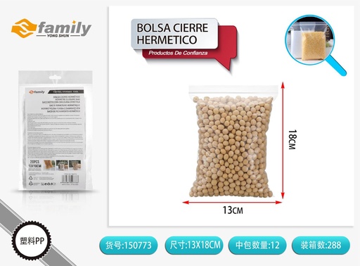 [150773] Bolsa de cierre hermético 130*180mm 20pcs - Artículos de cocina