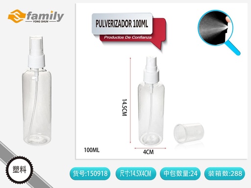 [150918] Pulverizador transparente de 75 ml - Artículos de belleza