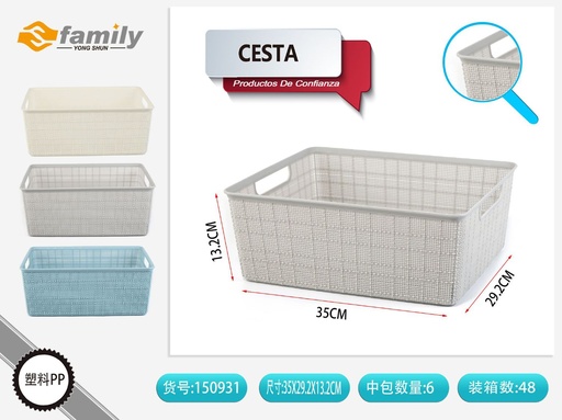 [150931] Cesta de almacenamiento mediana 35*29.2*13.2cm para organización