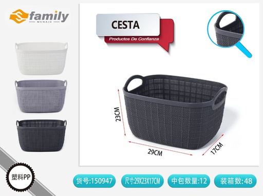 [150947] Cesta de almacenamiento 29x23x17cm - Accesorios de cocina