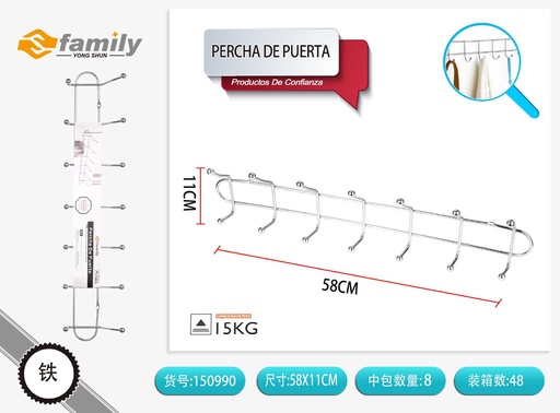 [150990] Percha de puerta con ganchos 5.0 para organización