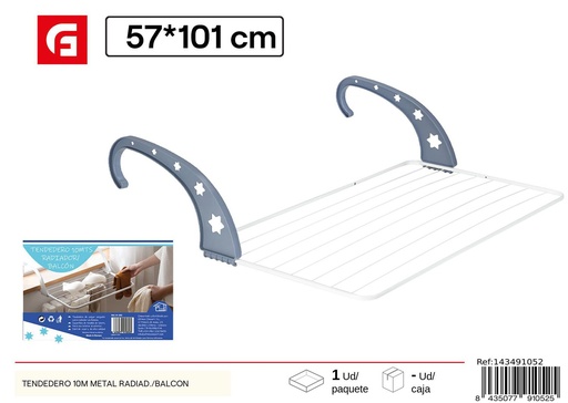 [143491052] Tendedero de metal 10m para balcón o radiador