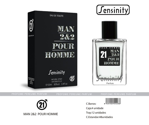 [HYS021] Perfume para hombre MAN 2&2 pour homme para uso diario