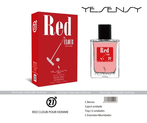 [HYS027] Perfume "Red Club" para hombre - Fragancia masculina