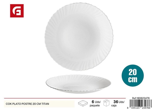 [180623476] Plato de postre de cerámica 20 cm Titan - Vajilla de cerámica