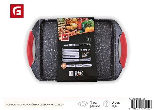 [180624439] Plancha de inducción Blackblock 45x27x5cm para cocina