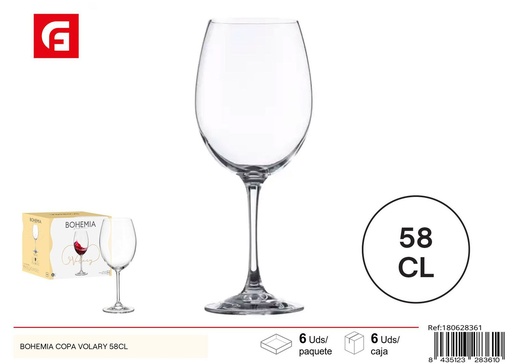 [180628361] Copa de cristal Bohemia Volary 58 cl - Utensilios de vidrio