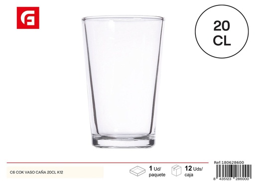 [180628600] Vaso caña 20cl vidrio cocina