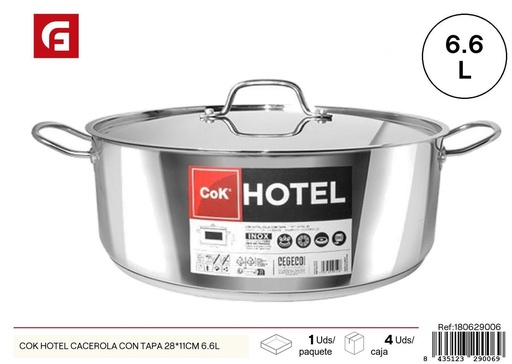 [180629006] Cacerola COK HOTEL con tapa 28*11cm 6.6L - Utensilios de cocina
