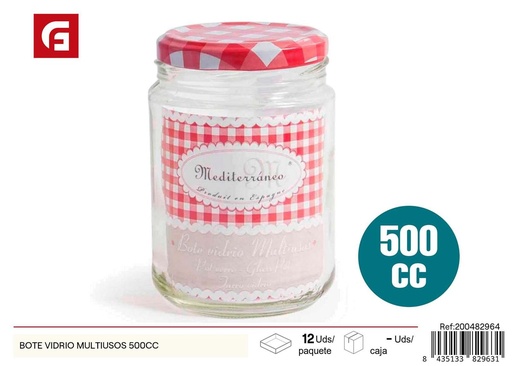 [10005100] Bote de vidrio multiusos 500cc - Productos de vidrio