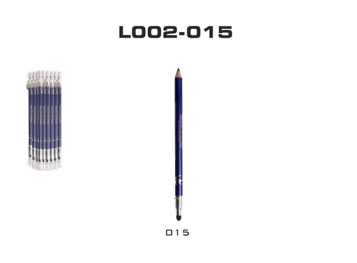 [L002-15] Lápiz con sacapuntas azul zafiro 24/u para maquillaje y delineado