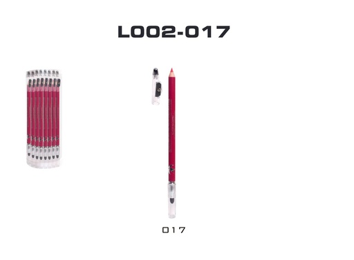[L002-17] Lápiz de madera con difuminador fucsia 24/u para maquillaje artístico