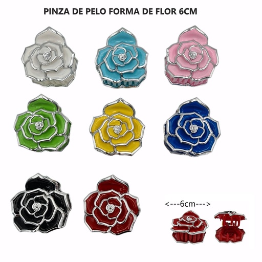 [020159] Pinza de pelo rosa 12pcs