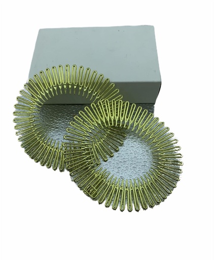 [020180] Diademas Zig Zag Doradas 12/U - Accesorios para el cabello