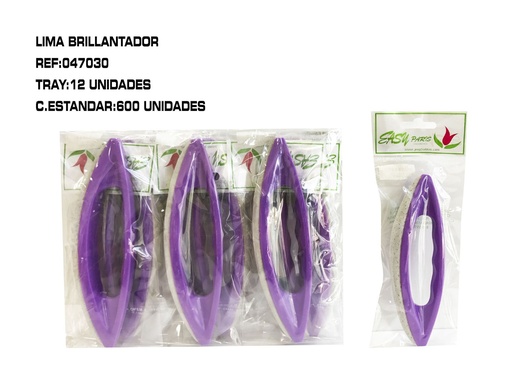 [047030] Abrillantador de uñas lila 12/u