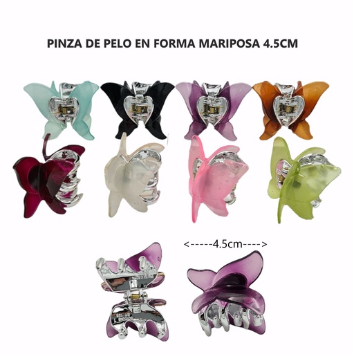 [020287] Pinzas de pelo mariposa (12 uds) - Accesorios de peinado y moda