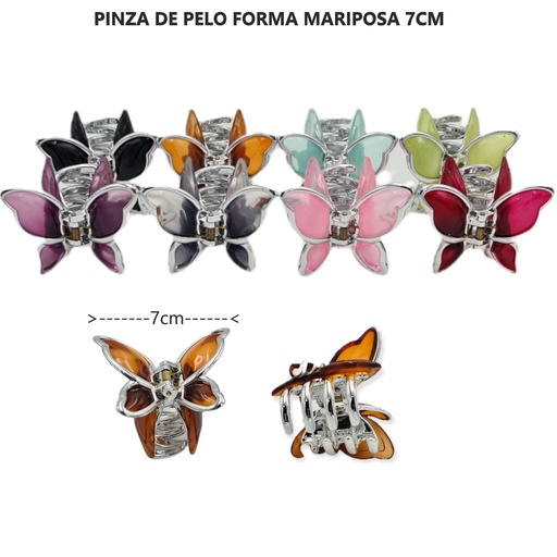 [020291] Pinza de pelo mariposa 12/u