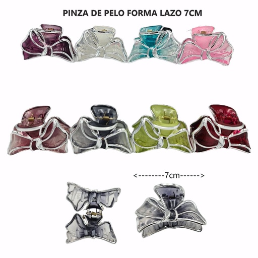 [020293] Pinzas de pelo con lazo (12 uds) - Accesorios de peinado y moda
