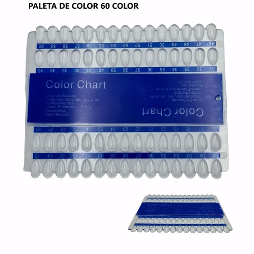[041300] Carta de muestra de uñas 60 colores para manicura y pedicura