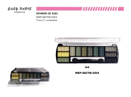 [S078-04] Sombra de ojos 7/u para maquillaje