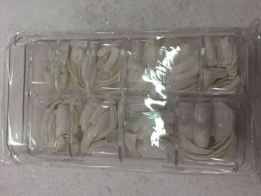 [041347] Uñas postizas francesas blancas 500 tips para manicura