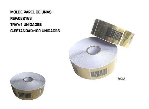 [082163] Molde de papel para uñas 500u