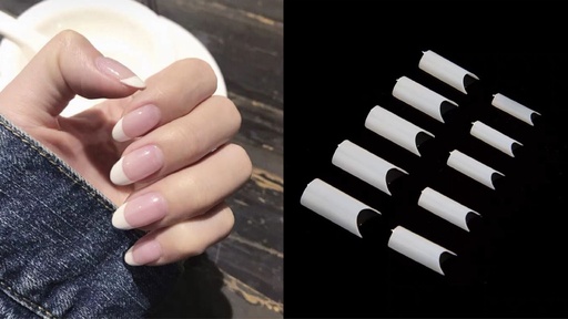 [041374] TIPS FRANCESA NATURAL COREANA - Material para uñas