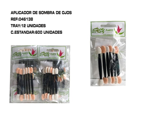 [046138] Aplicador de sombras 12/u para maquillaje y belleza