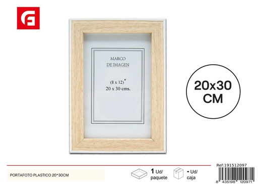[191512097] Portafoto de plástico 20x30cm para decoración del hogar