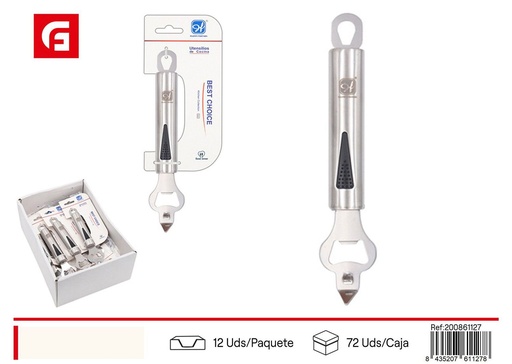 [200861127] Abrelatas-bote de acero inoxidable